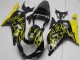 Noir Brillant Jaune Flamme Carénage Moto Suzuki GSXR 600/750 2001-2003