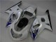 Blanc Argent Bleu Noir Carénage Moto Suzuki GSXR 600/750 2001-2003