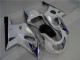 Blanc Argent Bleu Noir Carénage Moto Suzuki GSXR 600/750 2001-2003