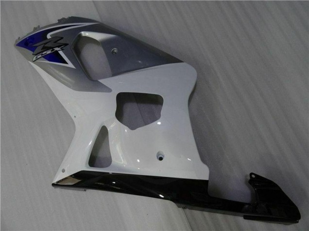Blanc Argent Bleu Noir Carénage Moto Suzuki GSXR 600/750 2001-2003