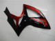 Rouge Noir Brillant Carénages Moto Suzuki GSXR 600/750 2006-2007