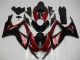 Rouge Noir Brillant Carénages Moto Suzuki GSXR 600/750 2006-2007
