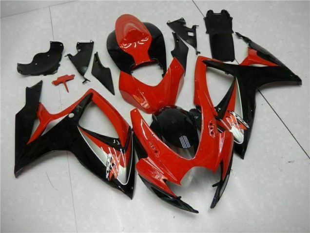 Rouge Noir Brillant Carénage Moto Suzuki GSXR 600/750 2006-2007