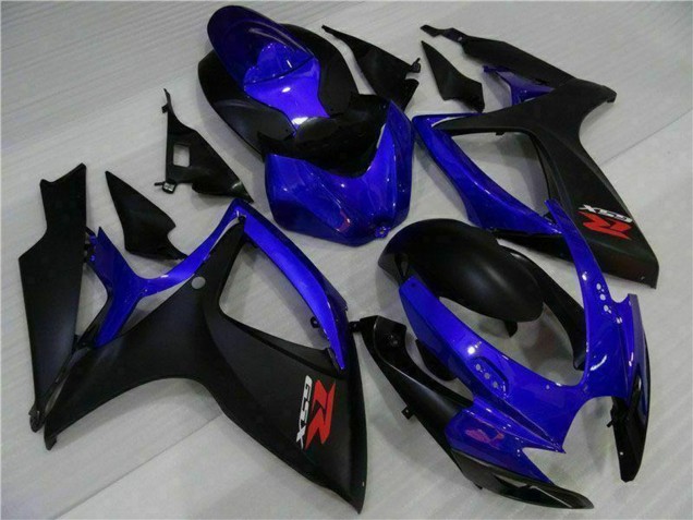Bleu Noir Mat Rouge Carénage Moto Suzuki GSXR 600/750 2006-2007