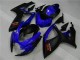 Bleu Noir Mat Rouge Carénage Moto Suzuki GSXR 600/750 2006-2007