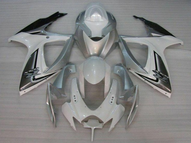 Blanc Argent Carénage Moto Suzuki GSXR 600/750 2006-2007