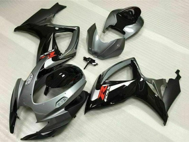 Argent Gris Noir Brillant Rouge Carénage Moto Suzuki GSXR 600/750 2006-2007
