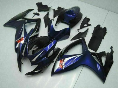 Noir Brillant Bleu Carénage Moto Suzuki GSXR 600/750 2006-2007 Pas Chère