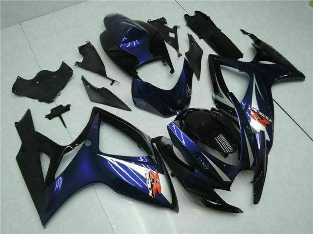 Noir Brillant Bleu Carénage Moto Suzuki GSXR 600/750 2006-2007