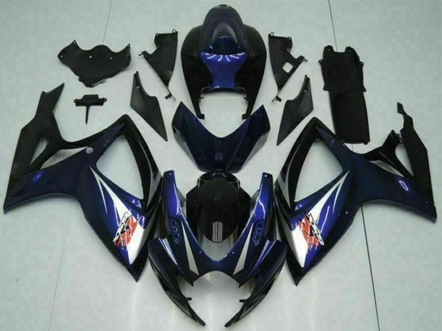 Noir Brillant Bleu Carénage Moto Suzuki GSXR 600/750 2006-2007