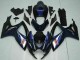 Noir Brillant Bleu Carénage Moto Suzuki GSXR 600/750 2006-2007