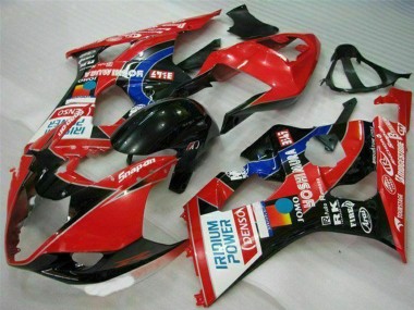 Rouge Noir Bleu Yoshimura Carénage Moto Suzuki GSXR 1000 2003-2004 Pas Chère