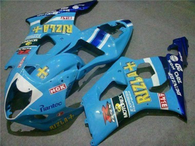 Bleu Blanc Jaune Rizla Carénage Moto Suzuki GSXR 1000 2003-2004 Pas Chère