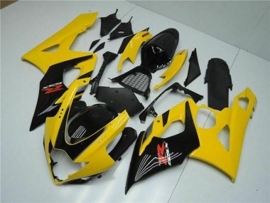 Jaune Noir Brillant Rouge Carénage Moto Suzuki GSXR 1000 2005-2006 Pas Chère