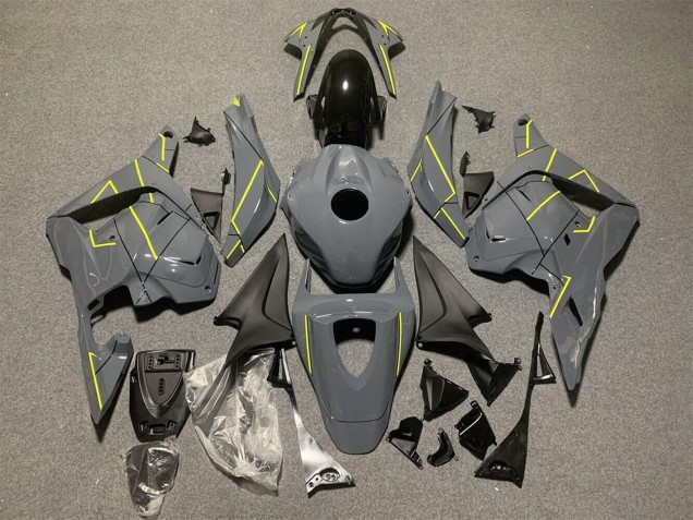 Gris Nardo Foncé Jaune Carénage Moto Honda CBR600RR 2009-2012