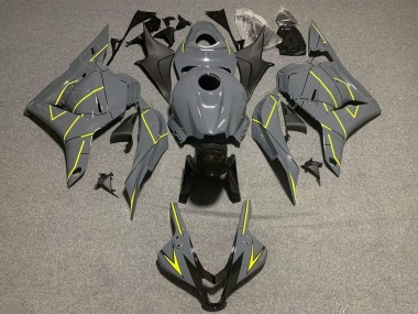 Gris Nardo Foncé Jaune Carénage Moto Honda CBR600RR 2009-2012 Pas Chère