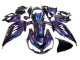 Caméléon Bleu Violet Carénage Moto Kawasaki ZX14R ZZR1400 2012-2024