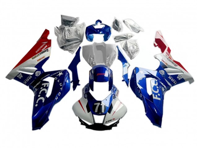 Blanc Bleu Rouge Carénage Moto Honda CBR1000RR-R 2020-2023