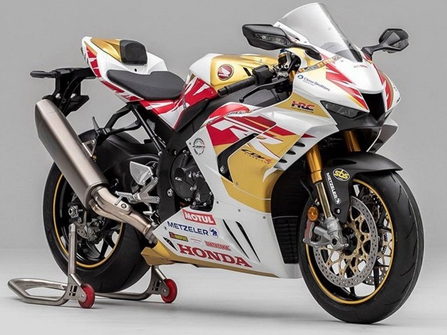 Blanc Rouge Or Motul Carénages Moto Honda CBR1000RR-R 2020-2023
