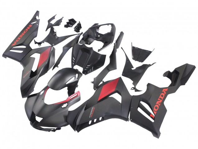 Noir Mat Rouge Carénage Moto Honda CBR1000RR-R 2020-2023