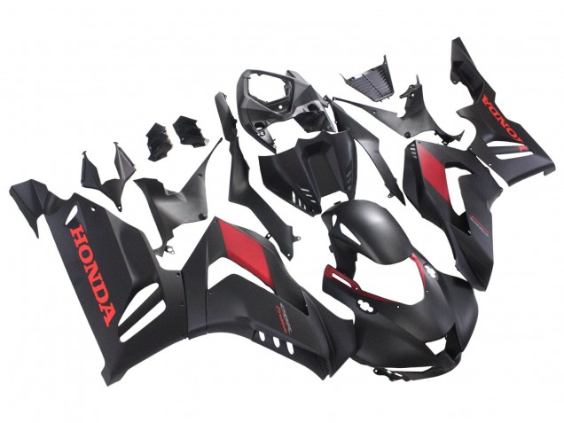 Noir Mat Rouge Carénage Moto Honda CBR1000RR-R 2020-2023