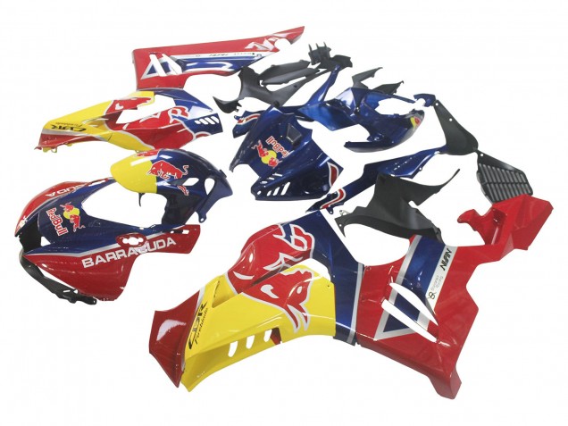 Bleu Jaune Red Bull Carénage Moto Honda CBR1000RR-R 2020-2023