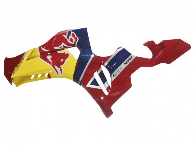Bleu Jaune Red Bull Carénage Moto Honda CBR1000RR-R 2020-2023