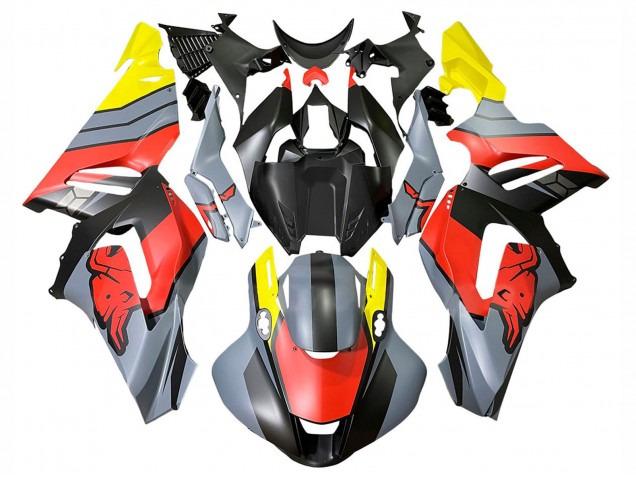 Jaune Gris Rouge Noir Mat Carénage Moto Honda CBR1000RR-R 2020-2023