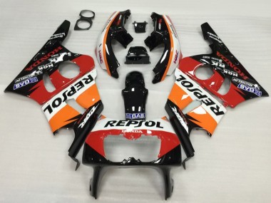 Orange Blanc Rouge Noir Brillant Repsol HRC Carénages Moto Honda CBR400RR NC23 1987-1989 Pas Chère