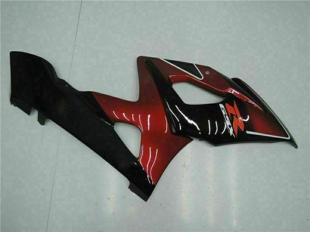 Rouge Noir Brillant Carénages Moto Suzuki GSXR 1000 2005-2006