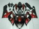 Rouge Noir Brillant Carénages Moto Suzuki GSXR 1000 2005-2006