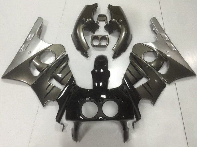 Argent Gris Noir Brillant Carénage Moto Honda CBR400RR NC29 1990-1999
