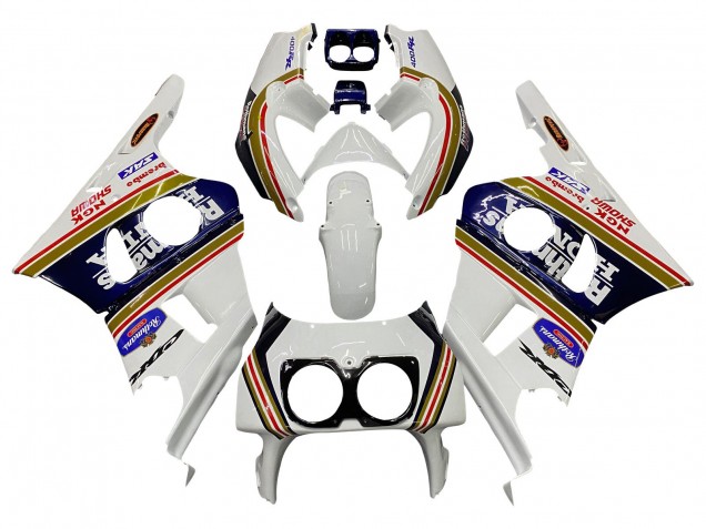 Blanc Or Rouge Bleu Foncé Rothmans Carénage Moto Honda CBR400RR NC29 1990-1999