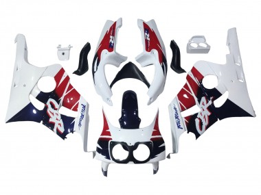 Blanc Rouge Bleu Foncé Fireblade Carénage Moto Honda CBR400RR NC29 1990-1999 Pas Chère