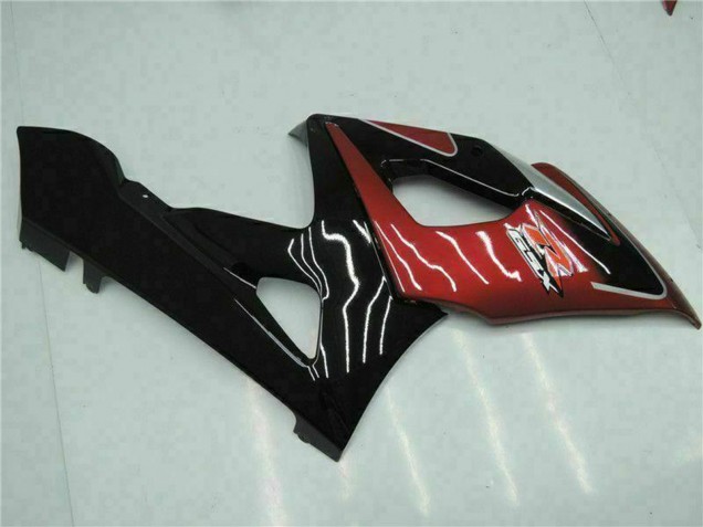 Rouge Argent Noir Brillant Carénage Moto Suzuki GSXR 1000 2005-2006