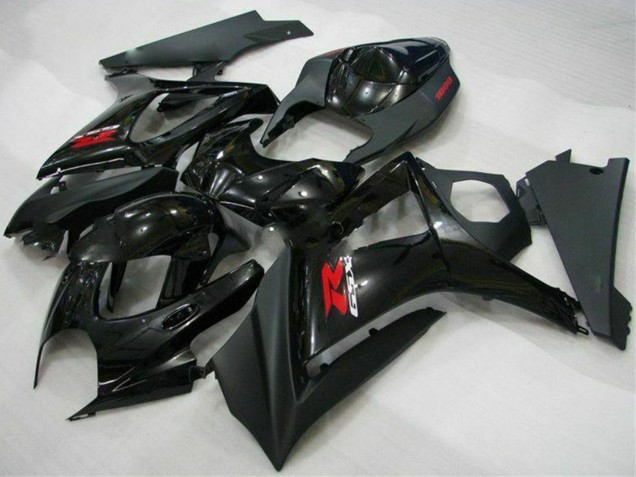 Noir Brillant Noir Mat Rouge Carénage Moto Suzuki GSXR 1000 2007-2008