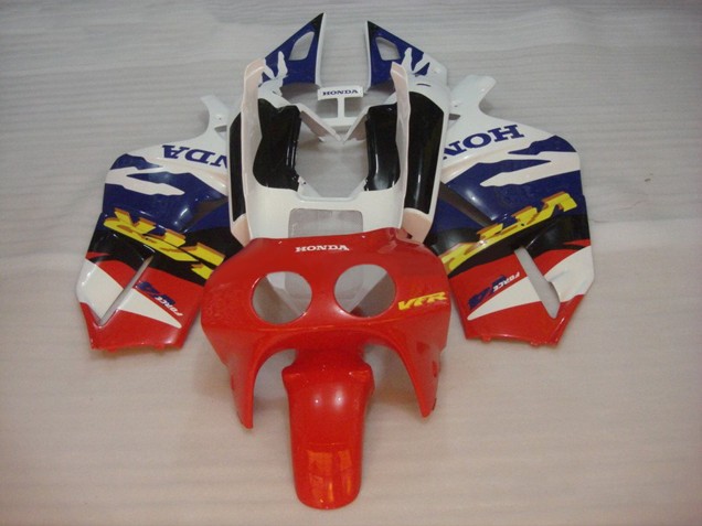 Blanc Bleu Rouge Carénage Moto Honda VFR400R NC30 1988-1992