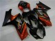 Noir Orange Carénage Moto Suzuki GSXR 1000 2007-2008