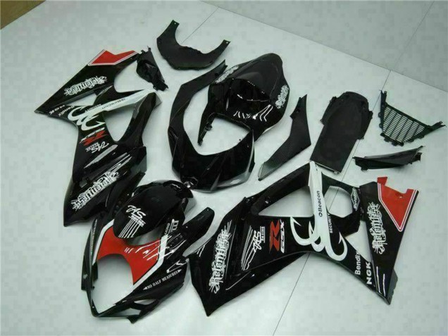 Noir Brillant Rouge Blanc Carénage Moto Suzuki GSXR 1000 2007-2008