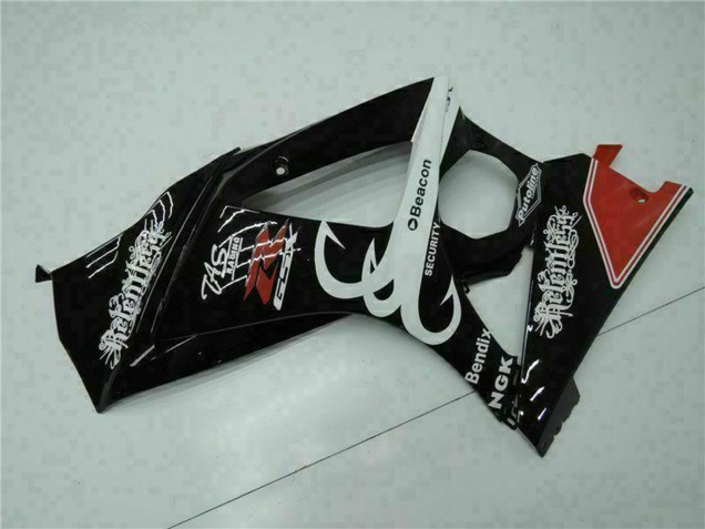 Noir Brillant Rouge Blanc Carénage Moto Suzuki GSXR 1000 2007-2008