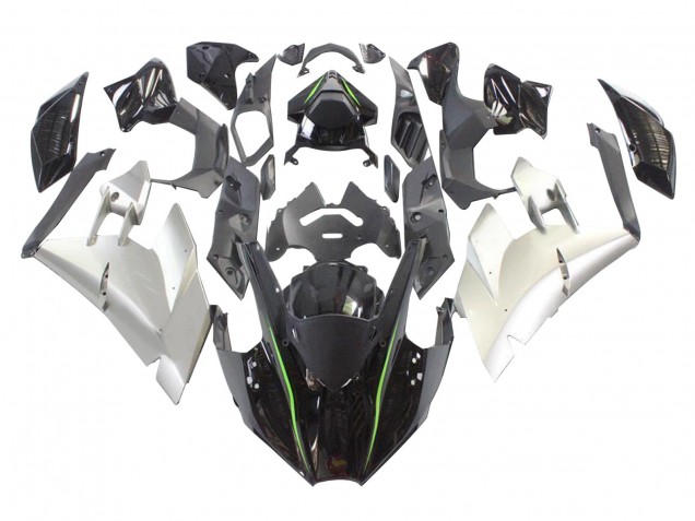 Noir Argent Vert Carénage Moto Kawasaki Ninja H2 2015-2022