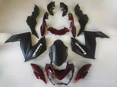 Noir Mat Rouge Marron Carénage Moto Kawasaki Z250/Z300 2015-2016 Pas Chère
