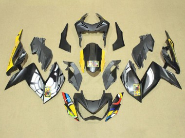 Gris Jaune Bleu Rouge Blanc Carénage Moto Kawasaki Z250/Z300 2015-2016 Pas Chère