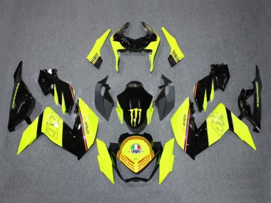 Jaune Noir Brillant Monstre Carénage Moto Kawasaki Z250/Z300 2015-2016 Pas Chère