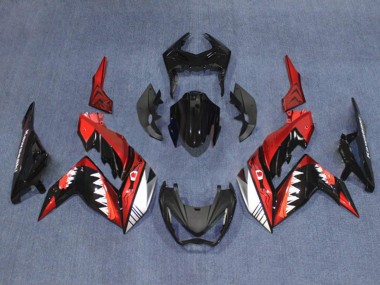 Rouge Blanc Noir Brillant Requin Carénage Moto Kawasaki Z250/Z300 2015-2016 Pas Chère