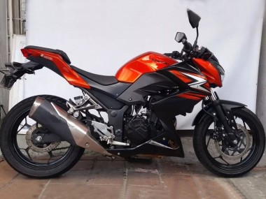 Orange Rouge Noir Mat Carénage Moto Kawasaki Z250/Z300 2015-2016 Pas Chère