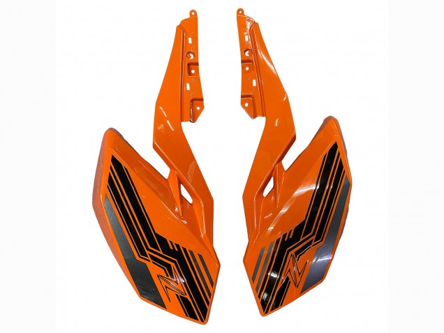 Orange Noir Brillant Carénage Moto Kawasaki Z400 2018-2024