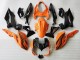 Orange Noir Brillant Carénage Moto Kawasaki Z400 2018-2024