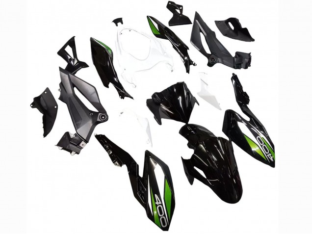 Blanc Noir Brillant Vert Carénage Moto Kawasaki Z400 2018-2024
