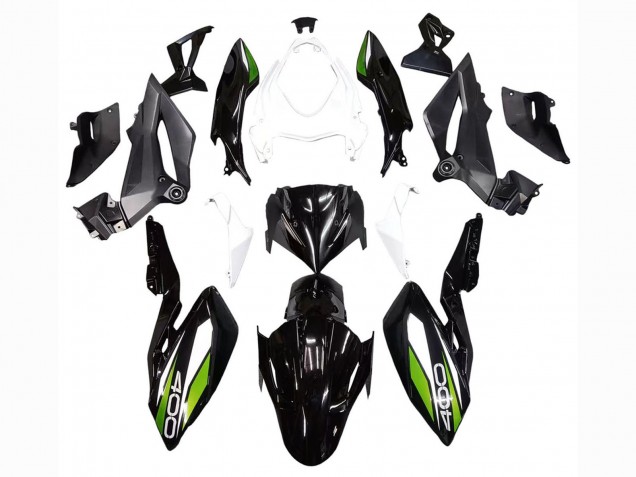 Blanc Noir Brillant Vert Carénage Moto Kawasaki Z400 2018-2024